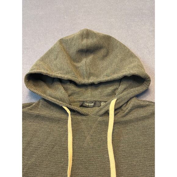 Hedge Men's Pullover Textured Sweatshirt Hoodie  Grey Sweater Casual Size Small - Picture 4 of 8
